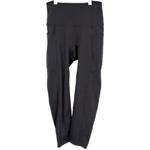 The Iwa Company Gray Kaila Leggings 7/8 Length Small EUC Side Pockets Active